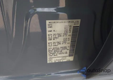 2023 Nissan Frontier Pro-4X 4X4 z USA, uszkodzony, nr VIN 1N6ED1EK5PN629466